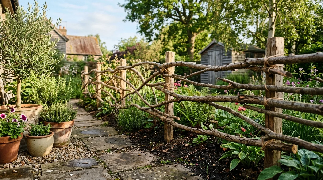 Rustic Branch Fence